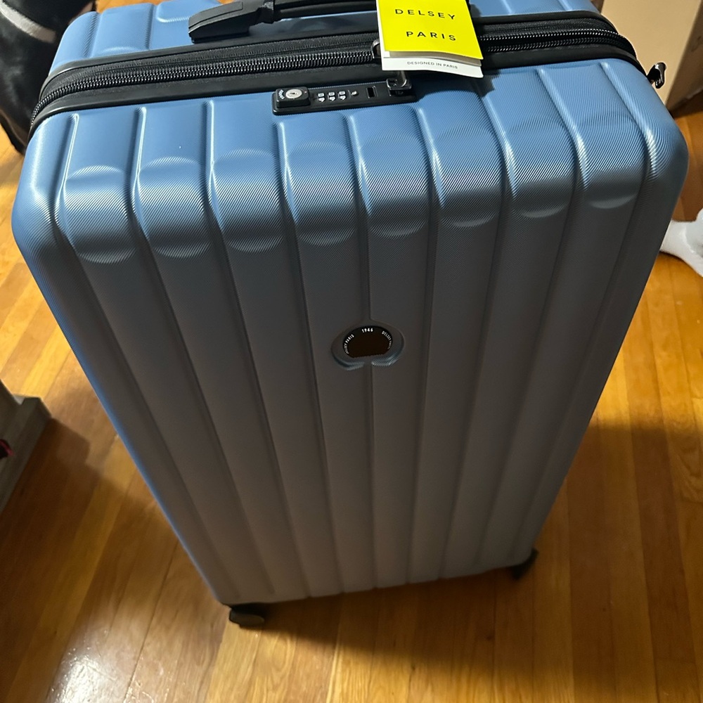 Delsey Paris Blue Suitcase